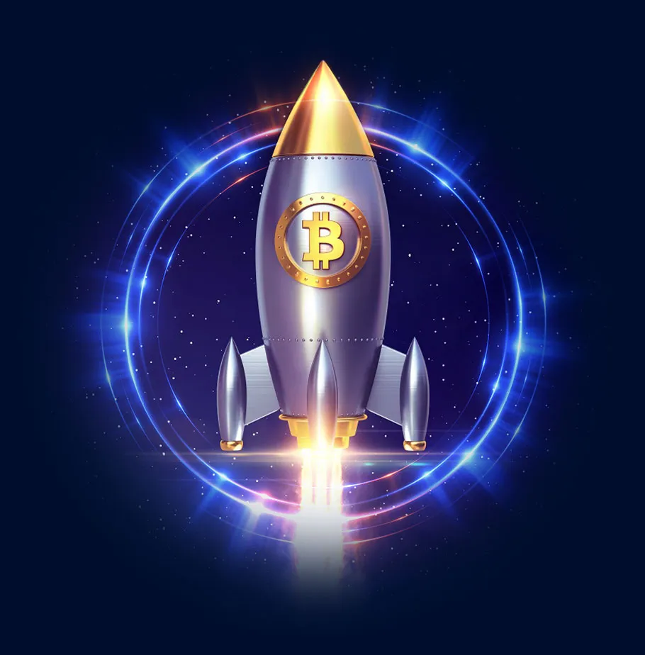 Bitcoin coin on electronic board symbolizing secure crypto exchange in Dubai crypto exchange dubai
